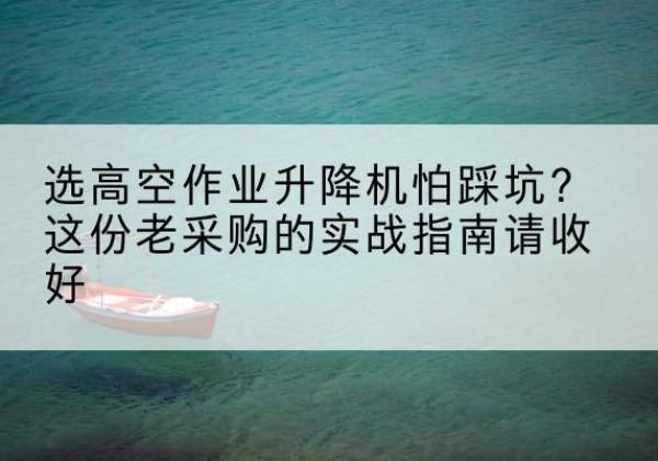 延长高空作业升降机厂家推荐-选高空作业升降机怕踩坑？这份老采购的实战指南请收好