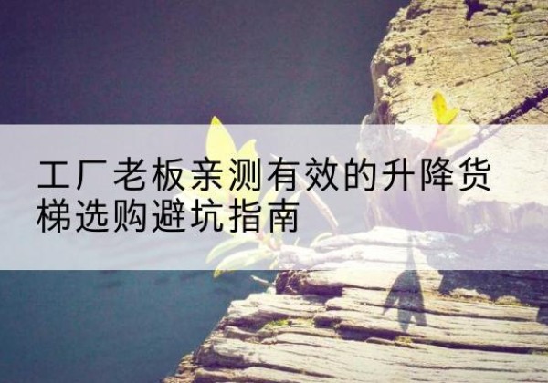延长升降货梯怎么选-工厂老板亲测有效的升降货梯选购避坑指南